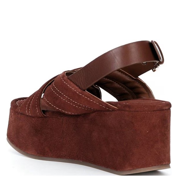 NWT Free People Beach Party Suede Slingback Platform Sandals Sz 9 - Picture 3 of 16